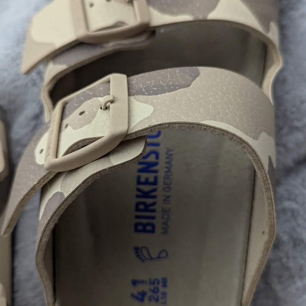 Birkenstock camo sandals